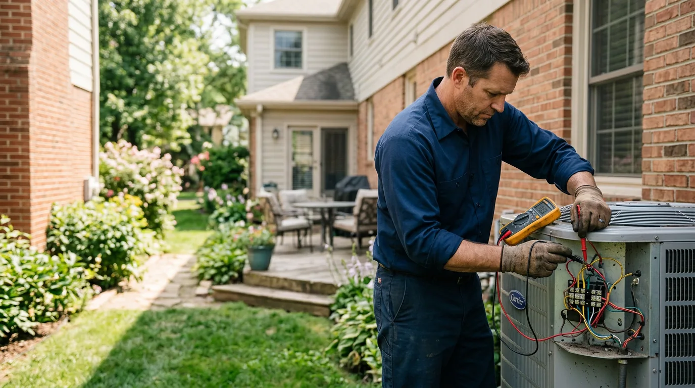 HVAC technician working near Morris, CT